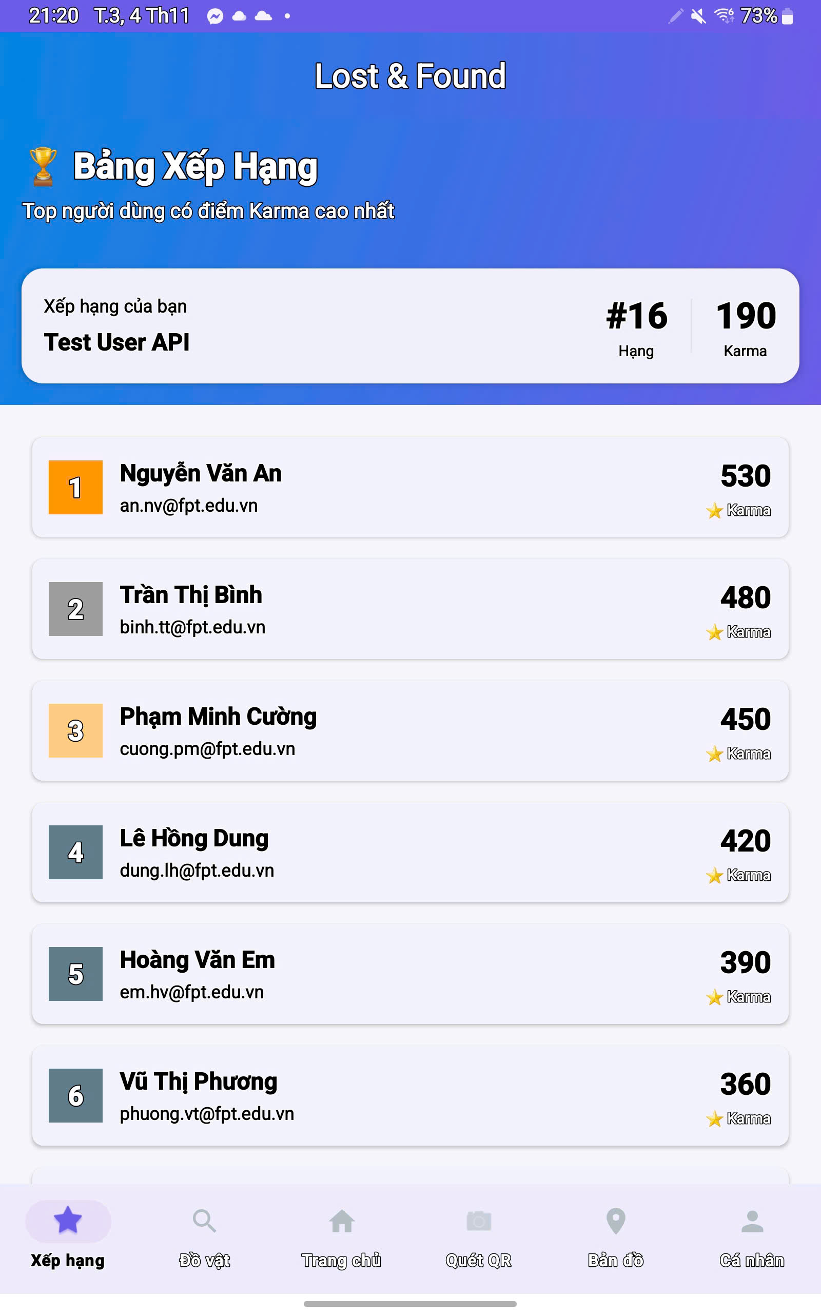 Màn Hình Đồ Thất Lạc